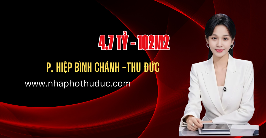 Bán nhà Phường Hiệp Bình Chánh Thủ Đức, kẹt gấp 4,7Tỷ /102m2