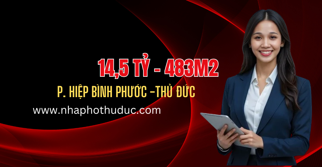 Bán nhà phố Phường Hiệp Bình Phước Thủ Đức, 14,5T/482m2